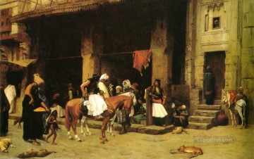 Una escena callejera en El Cairo árabe Jean Leon Gerome Pinturas al óleo